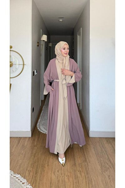 NİLNUR MODA New Season Noor Abaya 2 Pieces with Belt