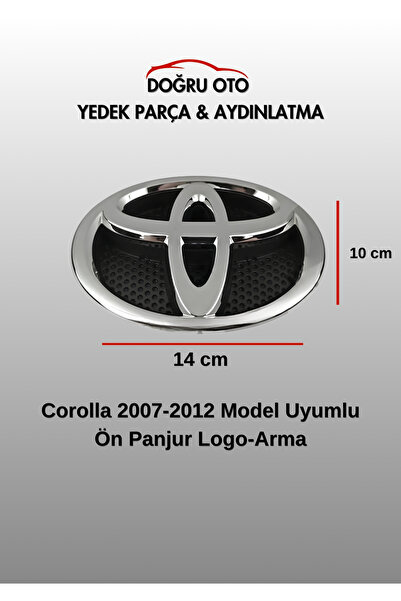 DOĞRU TİCARET AUTO PARTS Toyota Corolla Front Grille Logo Emblem 1 Piece