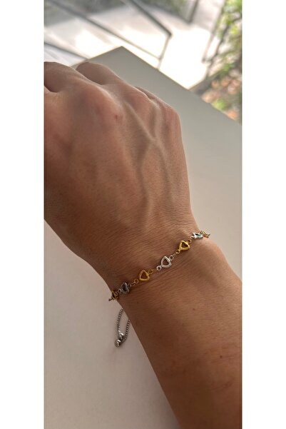 Niloshe&Sinoshe NS Accesories سوار قابل للتعديل بتفاصيل ذهبية وفضية