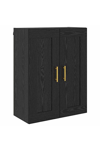 vidaxl Dulap montat pe perete Stejar Negru 69,5 x 34 x 90 cm