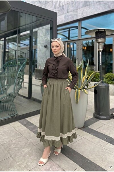 atabey moda Dantel detaylı etek şık ve modern