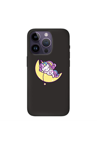 Other Apple iPhone 14 Pro Sleeping horse Black Colored Silicone TPU Θήκη
