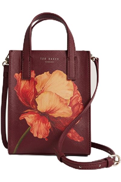 Ted Baker Small Icon Floral Print Bag for Women, Wine Color, Model S284078WIN...
