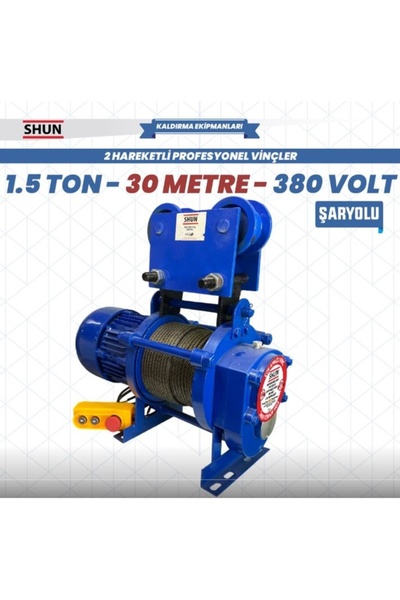 Hais VİNÇ PROF. ÇOK AMAÇLI 380 V 30 Mt 1500 Kg SHUN