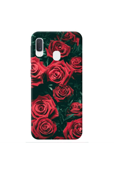 Other Samsung A20E Red Roses Transparent Silicone TPU Θήκη