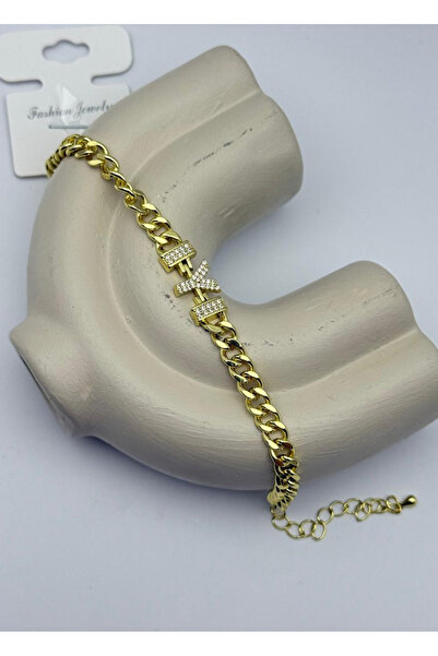 BİJU YILMAZ Vip gold queen y letter stone bracelet - 26vipb24