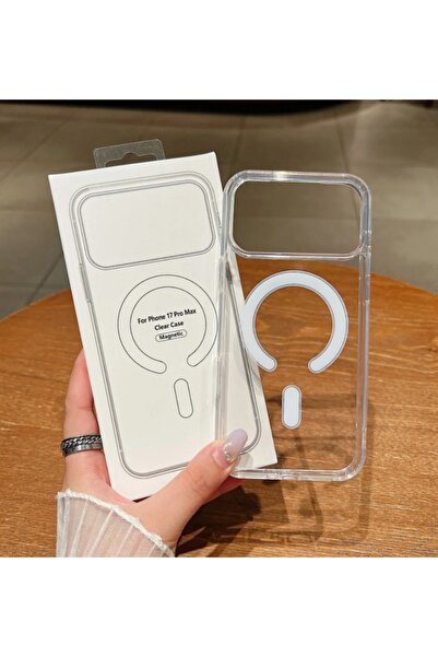 IPHONE 17 PROMAX UYUMLU MAGSAFELİ ŞEFFAF KILIF