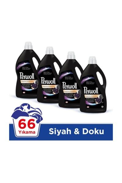 Perwoll Detergent lichid de rufe negru 4x 3.96L