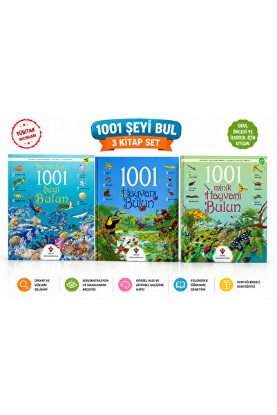 TÜBİTAK Popüler Bilim Yayınları 1001 Şeyi Bul İlk Keşif Kitapları Seti