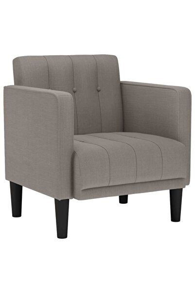 vidaxl Canapea Scaun cu cotiere, gri taupe, 53 cm, textil