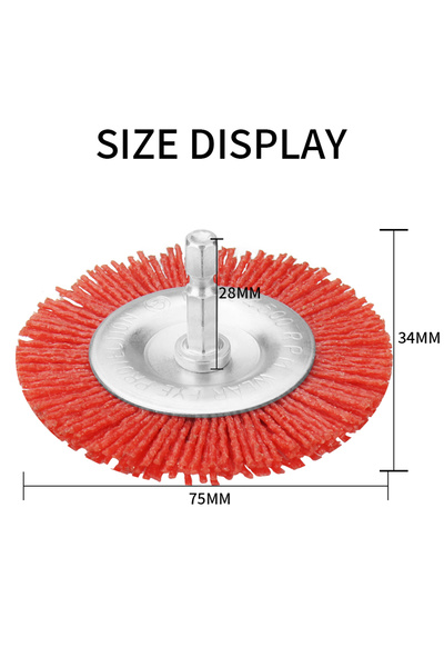 Choice 3inch T type SI FANG Nylon Cup Brush Abrasive Wire Wheel Rotary Tool P...