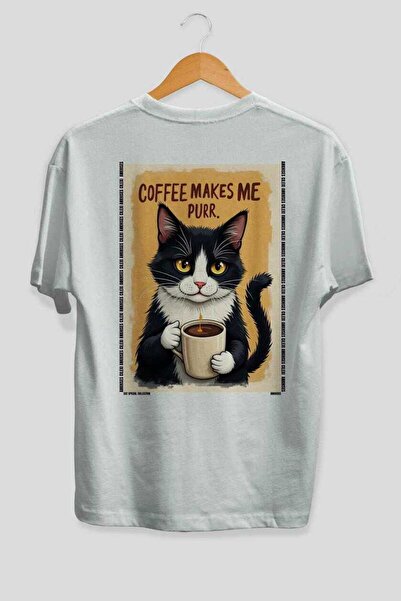 Ankhises 100 Cats for Cat Lovers Printed White Oversize T-Shirt 100% Cotton U...