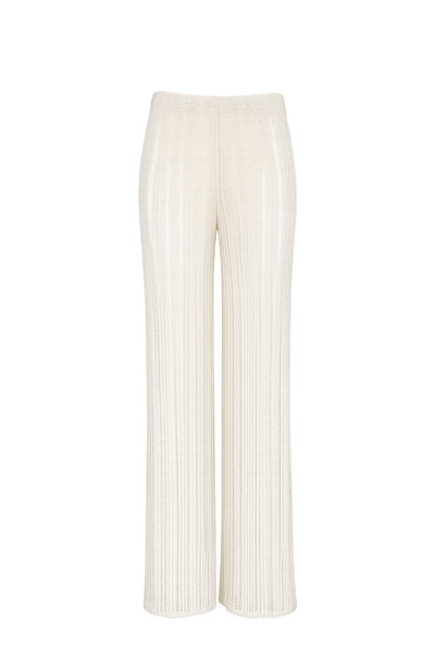 AQUELLA Guipur Knitwear Beige Beach Pants
