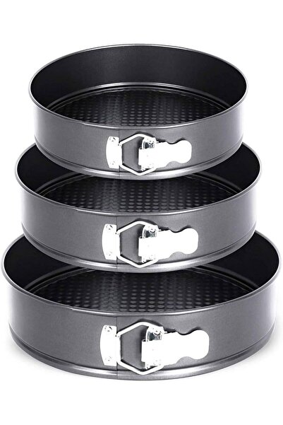 Afaq Set of 3 non-stick cake molds 24 cm, 26 cm, 28 cm