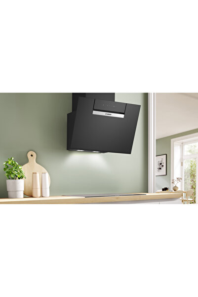 Bosch Hotă decorativă de perete 60 cm, Negru / DWK67FN60