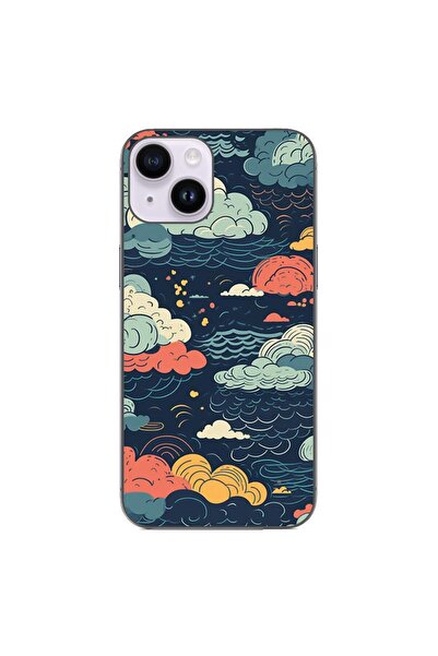 OEM Husa compatibila cu Apple iPhone 14 Silicon Gel Tpu Model Mystic Night Sky