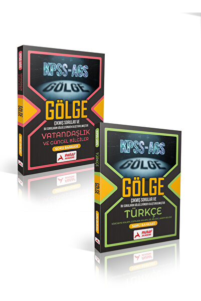 Paraf Akademi KPSS-AGS Çıkmış Sorular ve Gölge Vatandaşlık-Türkçe Soru Bankası