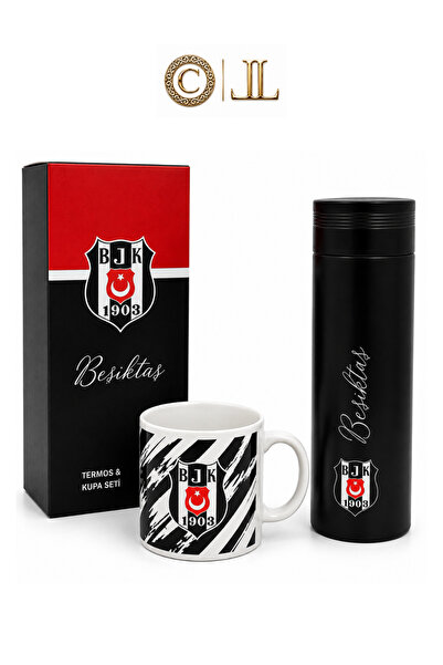 Beşiktaş طقم كوب حراري من الصلب سعة 550 مل وكوب شاي من إكس لاسفي
