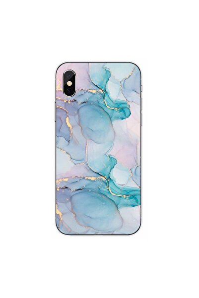 OEM Husa compatibila cu Apple iPhone X Silicon Gel Tpu Model Abstract Waterco...