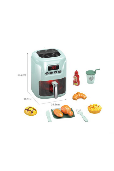 PlayFun Toy Top Bottom Set My Little Home Air Fryer Sound LED Lights Musical ...
