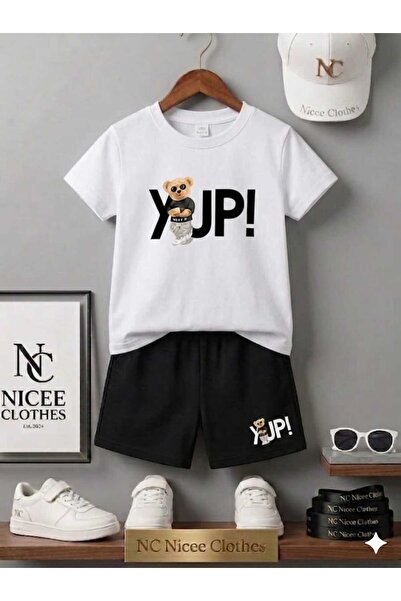 NC Nicee Clothes LETNJA DEČJA MAJICA I KRATKE HLAČE UNISEKS (YUPII PRINT)