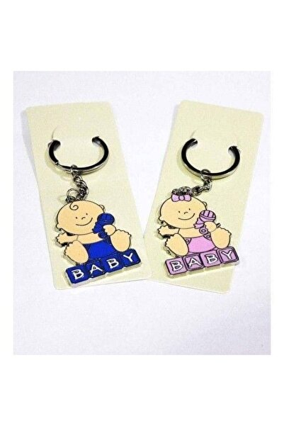 OEM Breloc Metal Baby Boy & Baby Girl (Set 10 buc) Roz