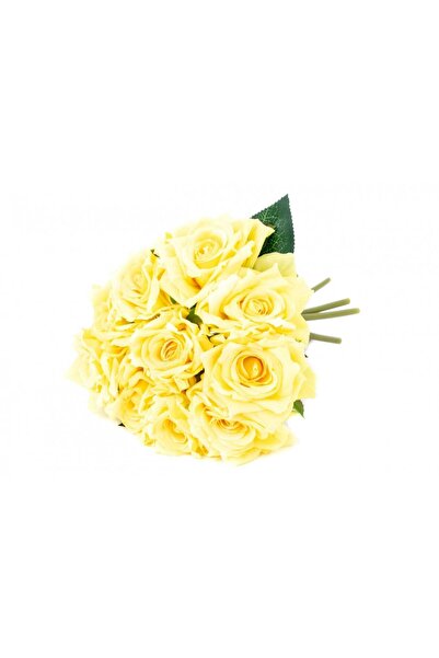 OEM Flori Artificiale Buchet 10 Trandafiri Legati Galben