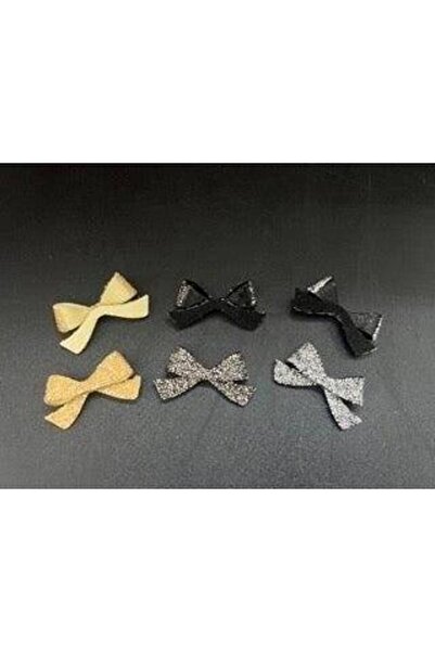 OEM Rhinestone Bows h2.7x4.5cm 10/ Top Bottom Set Silver