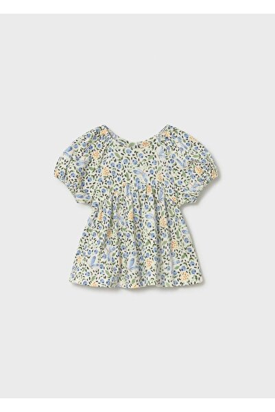 MAYORAL Baby Girl Floral Blouse Green