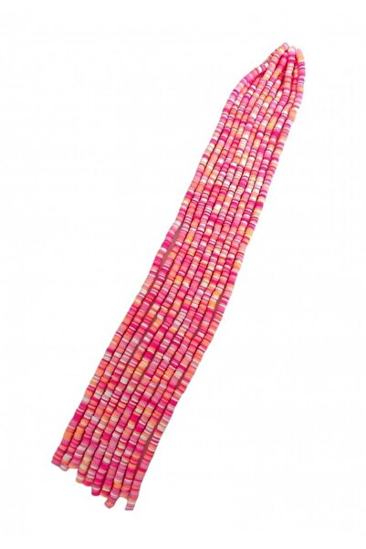OEM Silicone Beads String 40 Cm Mixed Colored Mostly Pink With Yellow 10/ Top...