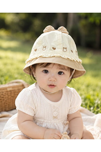 greenmoss Moon Bunny Bowknot Baby Sun Hat