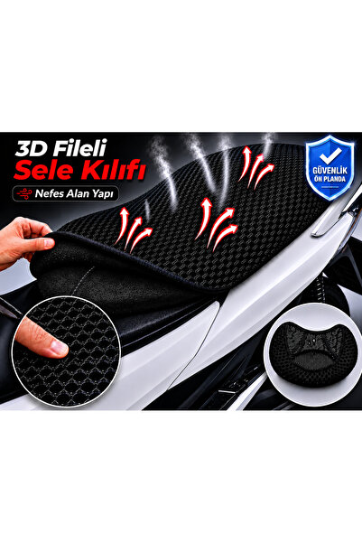 Vi Caro Husă pentru șa motocicletă Mondial 50 Exon Husă pentru șa cu plasă 3D...