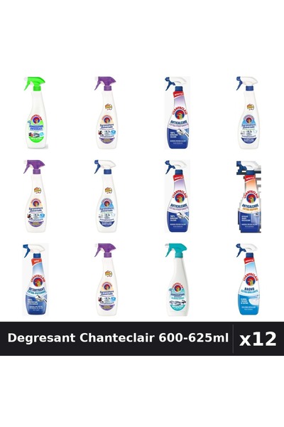 Chanteclair Set 12 Degresant Universal 600-625ml - 9 Arome Asortate, Anticalc...