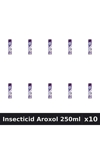 Aroxol Pachet 10 Spray Insecticid 250ml - Protecție Eficientă Împotriva Insec...