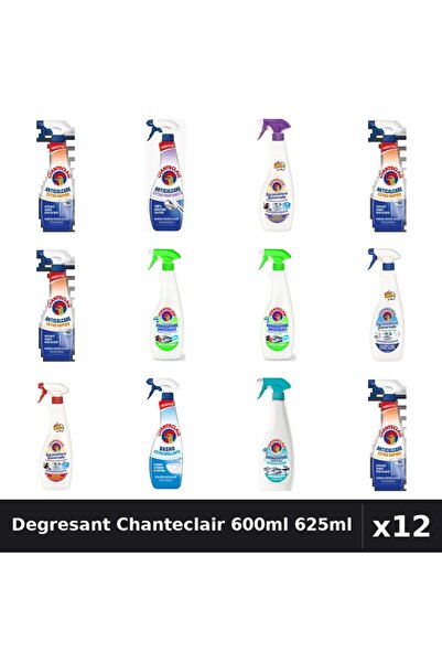Chanteclair Set 12 Degresant Universal 600ml 625ml - 8 Arome, Anticalcar, Bic...