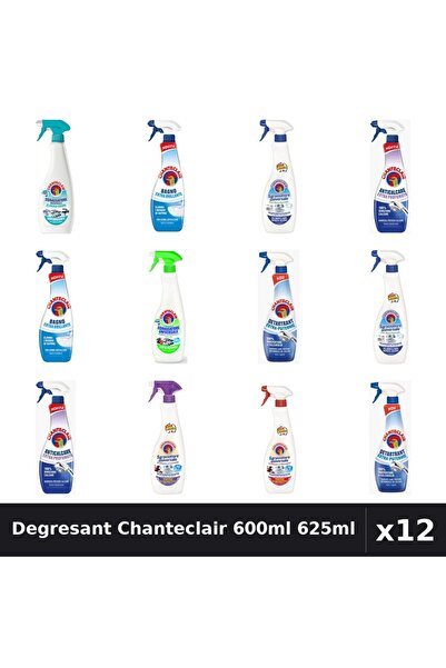 Chanteclair Set 12 Degresant Universal 600ml 625ml - 8 Arome Asortate Curatenie