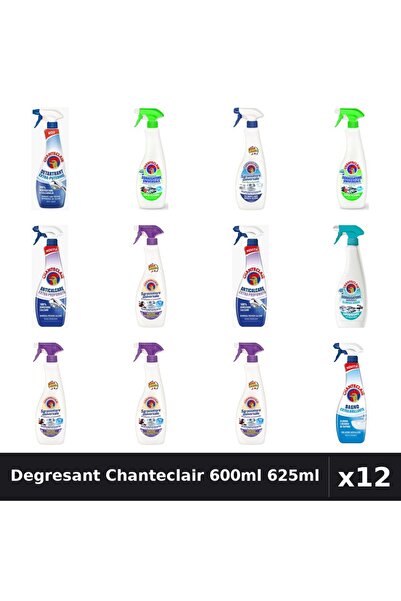 Chanteclair Set 12 Degresant Universal 600ml 625ml - 8 Arome, Detartrant, Ant...