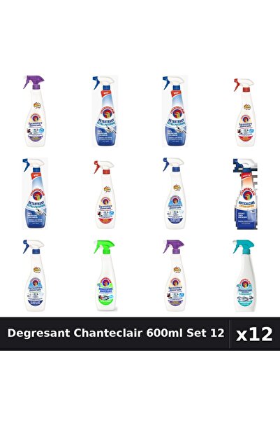 Chanteclair Set 12 Degresant Universal 600ml - 8 Arome Asortate Curatenie Casa