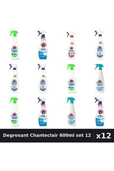 Chanteclair Set 12 Degresant Universal 600ml - Lămâie, Bicarbonat, Marsilia, ...