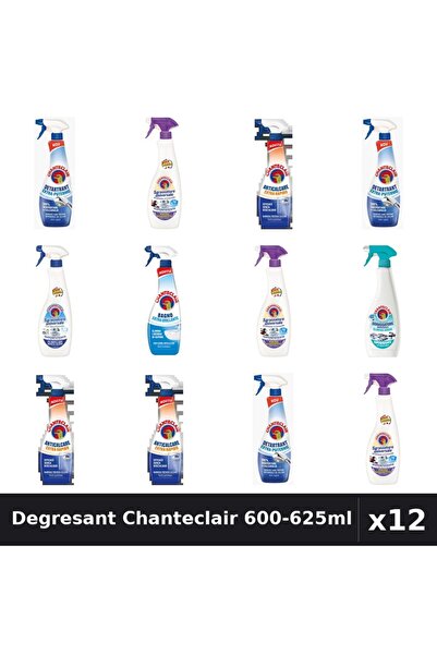 Chanteclair Set 12 Degresant Universal 600-625ml - 7 Arome, Anticalcar, Detar...