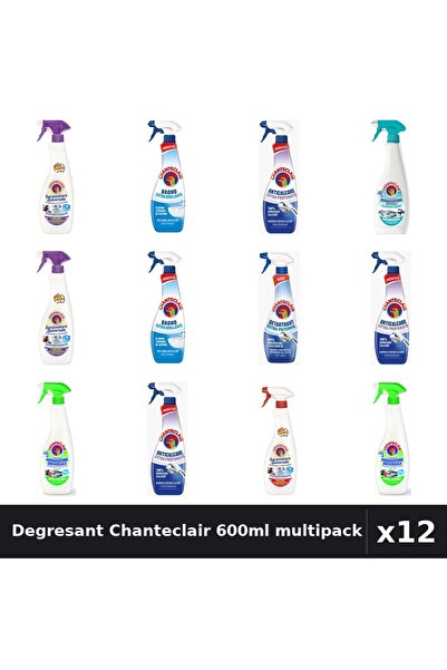 Chanteclair Set 12 Degresant Universal 600-625ml - 8 Arome, Anticalcar, Detar...