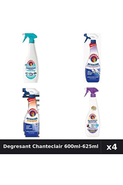 Chanteclair Set 4 Degresant Universal 600ml-625ml - Anti-Miros, Anticalcar, M...