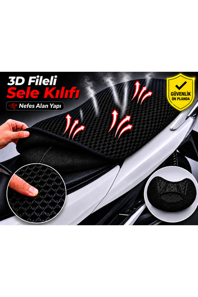 Vi Caro Lifan Lf125-5 Motorcycle Saddle Cover 3D Mesh Saddle Cover Breathable...