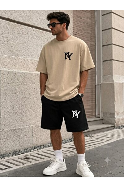 YK WEAR Unisex Women Men Nyy Style Premium Unisex Shorts Set