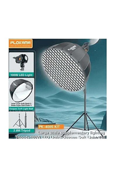 PLOKAMA PK-400S Kit-B Deep Octa Quick Folding Softbox light with Grid and Cloths