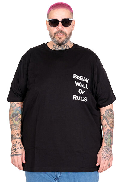 ModeXL Mode XL Large Size T-Shirt Break U26108 Black