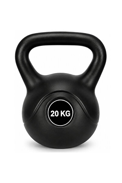 SERSIMO Kettlebell 20 kg, ABS casing with cement filling, ergonomic handle, 3...