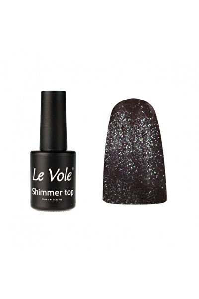 Le Volente Top Coat pentru unghii, 9 ml, Le Vole Shimmer Top Multicolor