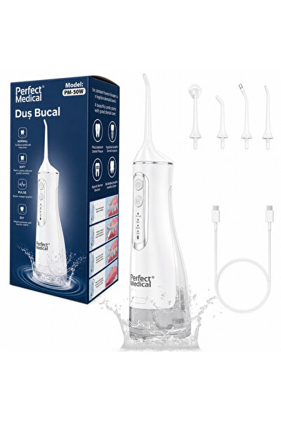 Perfect Medical ®   Irigatoare orală portabilă PM-51W, 4 moduri, rezervor de ...