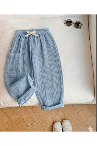 FLOWER BABY Çift katlı müslin bebek çocuk alt pantolon